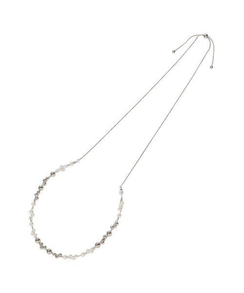 earth music&ecology（アースミュージックアンドエコロジー）の「パールMIXスライドネックレス（ネックレス・レディース・シルバー/ゴールド・FREE）」の10枚目の写真