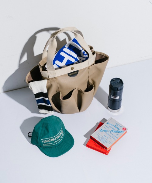 THEATRE PRODUCTS（シアタープロダクツ）の「マルチポケットフェイクレザートートバッグ（トートバッグ・レディース・ブラック/ベージュ・FREE）」の5枚目の写真