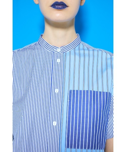 ENFOLD（エンフォルド）の「SHIRT ROMPERS（つなぎ/オールインワン・レディース・ブルー・38/36）」の3枚目の写真