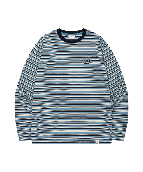Wacky WiLLy(ワッキーウィリー)の「ストライプロングスリーブブルー(Tシャツ/カットソー・レディース・その他・SMALL/MEDIUM/LARGE/X-LARGE)」の1枚目の写真