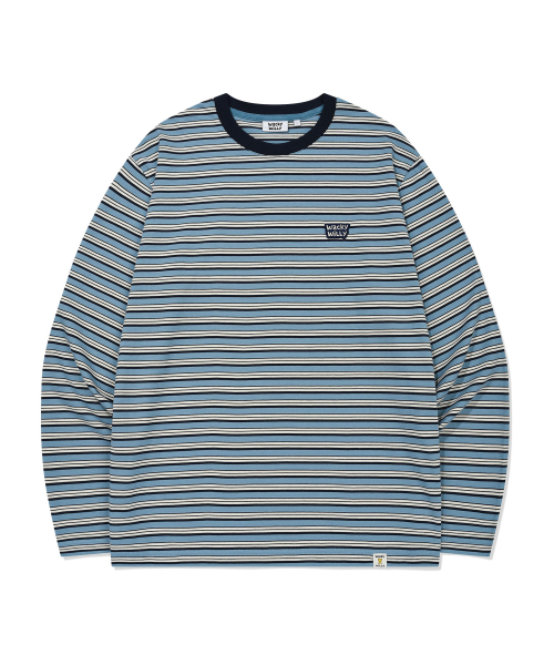 Wacky WiLLy(ワッキーウィリー)の「ストライプロングスリーブブルー(Tシャツ/カットソー・レディース・その他・SMALL/MEDIUM/LARGE/X-LARGE)」の2枚目の写真