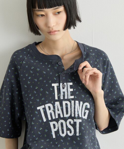CIAOPANIC TYPY(チャオパニックティピー)の「【UNISEX】ピグメント加工ラグランワッフルヘンリーTEE(Tシャツ/カットソー・メンズ・グリーン/ネイビー/ベージュ/ブラック/グレー系その他2/グレー系その他/オリーブ/インディゴブルー/ダークブルー・MEDIUM/LARGE)」の9枚目の写真