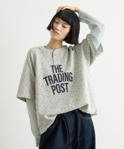 CIAOPANIC TYPY(チャオパニックティピー)の「【UNISEX】ピグメント加工ラグランワッフルヘンリーTEE(Tシャツ/カットソー・メンズ・グリーン/ネイビー/ベージュ/ブラック/グレー系その他2/グレー系その他/オリーブ/インディゴブルー/ダークブルー・MEDIUM/LARGE)」の4枚目の写真