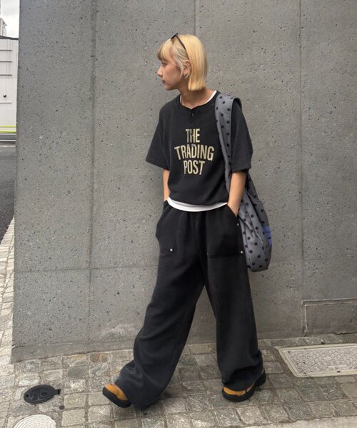 CIAOPANIC TYPY(チャオパニックティピー)の「【UNISEX】ピグメント加工ラグランワッフルヘンリーTEE(Tシャツ/カットソー・メンズ・グリーン/ネイビー/ベージュ/ブラック・MEDIUM/LARGE)」の8枚目の写真