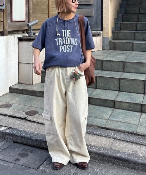 CIAOPANIC TYPY(チャオパニックティピー)の「【UNISEX】ピグメント加工ラグランワッフルヘンリーTEE(Tシャツ/カットソー・メンズ・グリーン/ネイビー/ベージュ/ブラック/グレー系その他2/グレー系その他/オリーブ/インディゴブルー/ダークブルー・MEDIUM/LARGE)」の21枚目の写真