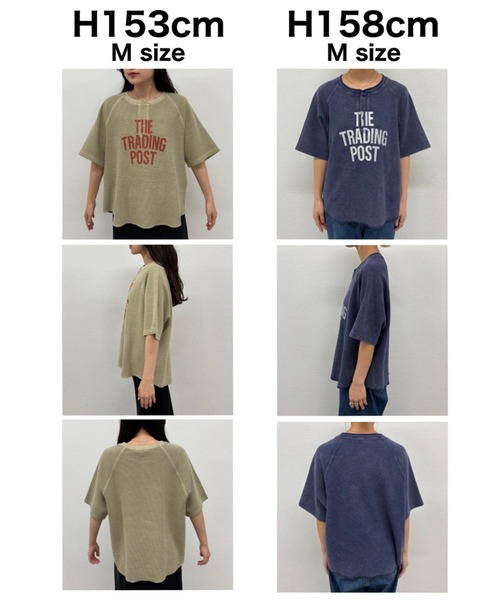 CIAOPANIC TYPY(チャオパニックティピー)の「【UNISEX】ピグメント加工ラグランワッフルヘンリーTEE(Tシャツ/カットソー・メンズ・グリーン/ネイビー/ベージュ/ブラック/グレー系その他2/グレー系その他/オリーブ/インディゴブルー/ダークブルー・MEDIUM/LARGE)」の12枚目の写真