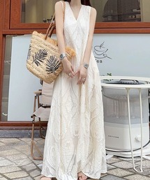 セール】【LEJA LUXE】フラワーレースペプラムセットアップドレス