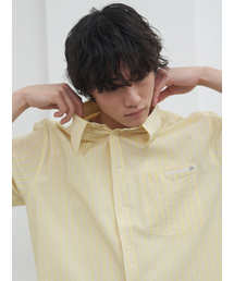 KIJUN MEN（キジュンメンズ）の「テクスチャードコットンストライプハーフスリーブシャツ イエロー（シャツ/ブラウス）」