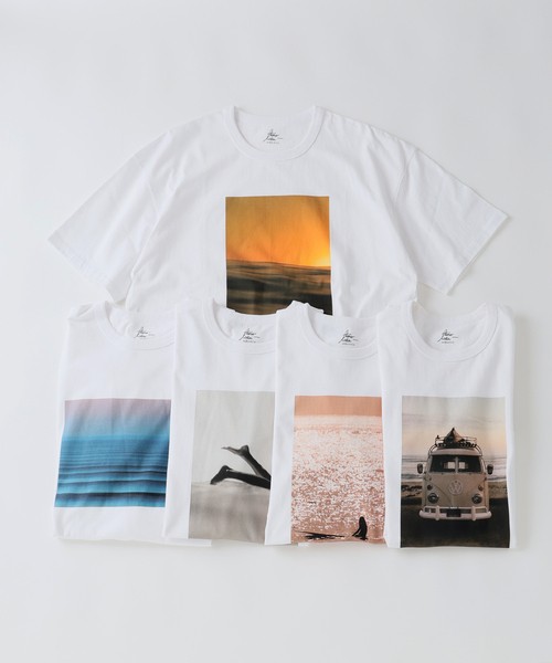 EDIFICE（エディフィス）の「THOMAS LODIN(トーマス ロディン) 別注 フォト プリント Tシャツ（Tシャツ/カットソー・メンズ・ブルー/ベージュ/ブラック/オレンジ/ブラック系その他・LARGE/MEDIUM）」の16枚目の写真