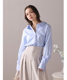 バック2wayロングカフスストライプシャツ