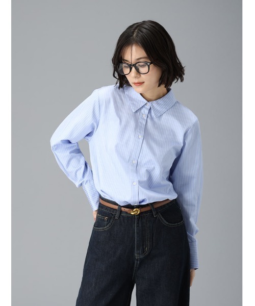 fifth（フィフス）の「バック2wayロングカフスストライプシャツ（シャツ/ブラウス・レディース・ホワイト/ブルー・M）」の14枚目の写真