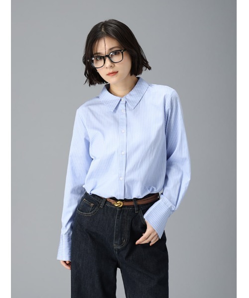 fifth（フィフス）の「バック2wayロングカフスストライプシャツ（シャツ/ブラウス・レディース・ホワイト/ブルー・M）」の15枚目の写真