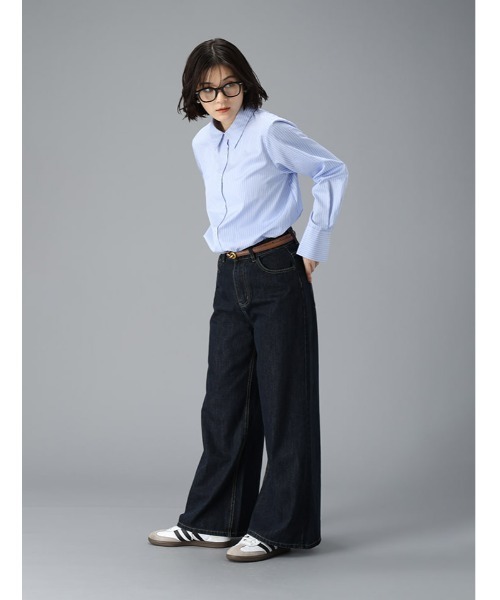 fifth（フィフス）の「バック2wayロングカフスストライプシャツ（シャツ/ブラウス・レディース・ホワイト/ブルー・M）」の16枚目の写真