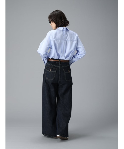 fifth（フィフス）の「バック2wayロングカフスストライプシャツ（シャツ/ブラウス・レディース・ホワイト/ブルー・M）」の4枚目の写真