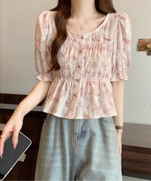 ペルルペッシュ♡ボタニカル柄トップス♡ レディースのトップス（花柄・ボタニカル柄）ファッション通販 - ZOZOTOWN