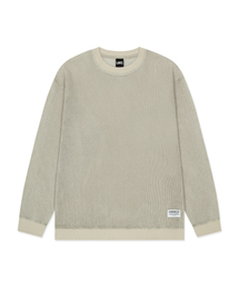 MESH LONG SLV TEE light gray