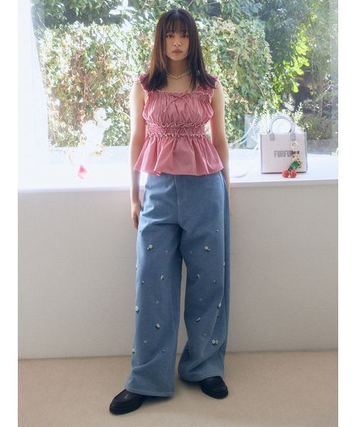 FURFUR(ファーファー)の「【限定カラー】ラフィアロゴトートバッグ(トートバッグ・レディース・ベージュ/ネイビー/ブラウン/ピンク/サックスブルー/ブラック・F)」の13枚目の写真