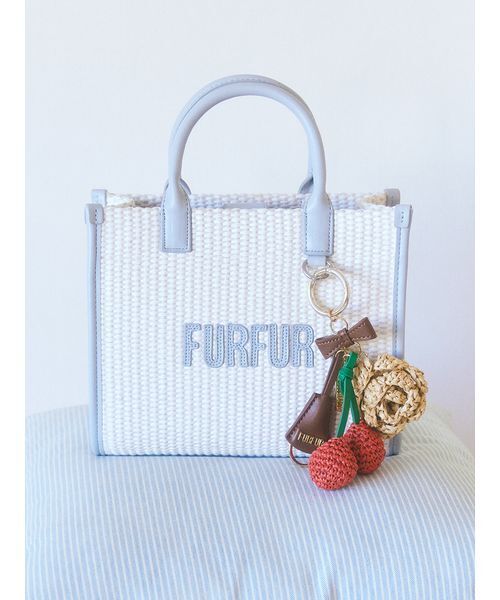 FURFUR(ファーファー)の「【限定カラー】ラフィアロゴトートバッグ(トートバッグ・レディース・ベージュ/ネイビー/ブラウン/ピンク/サックスブルー/ブラック・F)」の21枚目の写真