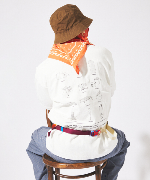 Snow Peak（スノーピーク）の「snow peak / スノーピーク 別注 トレイル ギアーズ Tシャツ（Tシャツ/カットソー・メンズ・ホワイト/ブラック・LARGE/MEDIUM/X-LARGE）」の3枚目の写真