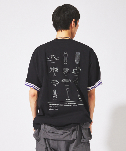 Snow Peak（スノーピーク）の「snow peak / スノーピーク 別注 トレイル ギアーズ Tシャツ（Tシャツ/カットソー・メンズ・ホワイト/ブラック・LARGE/MEDIUM/X-LARGE）」の22枚目の写真