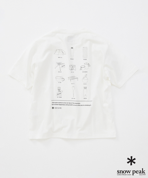 Snow Peak（スノーピーク）の「snow peak / スノーピーク 別注 トレイル ギアーズ Tシャツ（Tシャツ/カットソー・メンズ・ホワイト/ブラック・LARGE/MEDIUM/X-LARGE）」の17枚目の写真