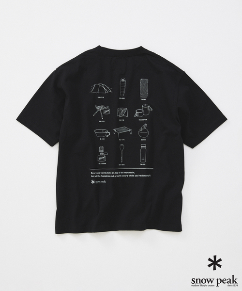 Snow Peak（スノーピーク）の「snow peak / スノーピーク 別注 トレイル ギアーズ Tシャツ（Tシャツ/カットソー・メンズ・ホワイト/ブラック・LARGE/MEDIUM/X-LARGE）」の15枚目の写真