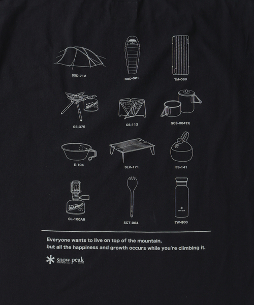 Snow Peak（スノーピーク）の「snow peak / スノーピーク 別注 トレイル ギアーズ Tシャツ（Tシャツ/カットソー・メンズ・ホワイト/ブラック・LARGE/MEDIUM/X-LARGE）」の12枚目の写真
