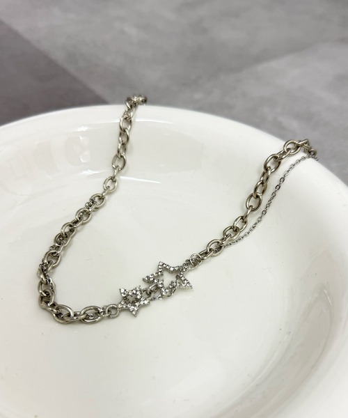 MEMECLE（メメクル）の「【 MEMECLE / メメクル 】スターモチーフ　２連　シルバーネックレス（ネックレス・レディース・シルバー系2/シルバー系1・FREE）」の8枚目の写真