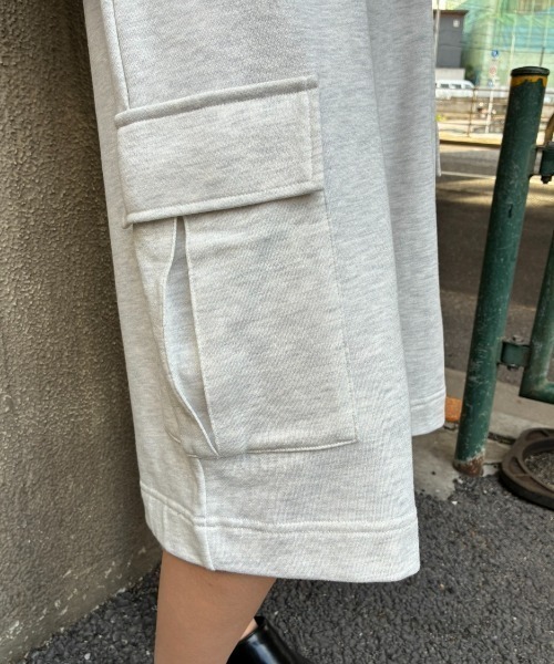 AIC.(エーアイシー)の「スウェットハーフカーゴパンツ(スウェットパンツ・レディース・ライトグレー/チャコールグレー・FREE)」の20枚目の写真