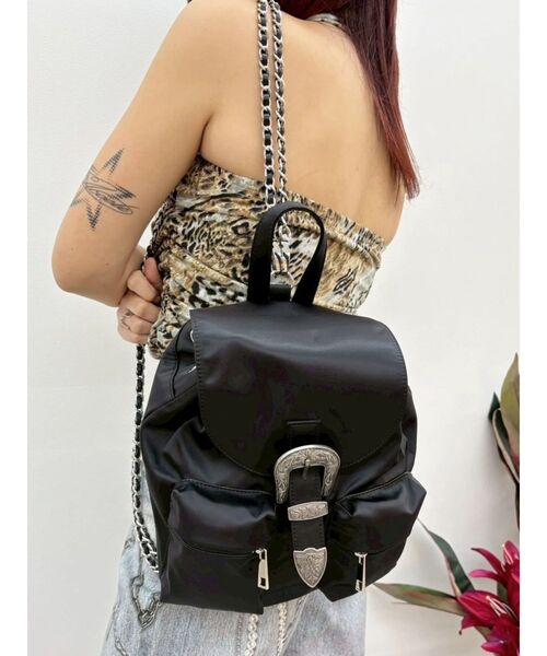 EVRIS（エヴリス）の「2WAYナップサック（バックパック/リュック・レディース・ブラック/ホワイト・FREE）」の2枚目の写真