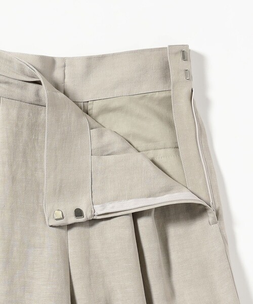 Demi-Luxe BEAMS(デミルクス ビームス)の「AK+1 / リネン ダブルタック パンツ(その他パンツ・レディース・ブラック/ベージュ・36/38)」の8枚目の写真