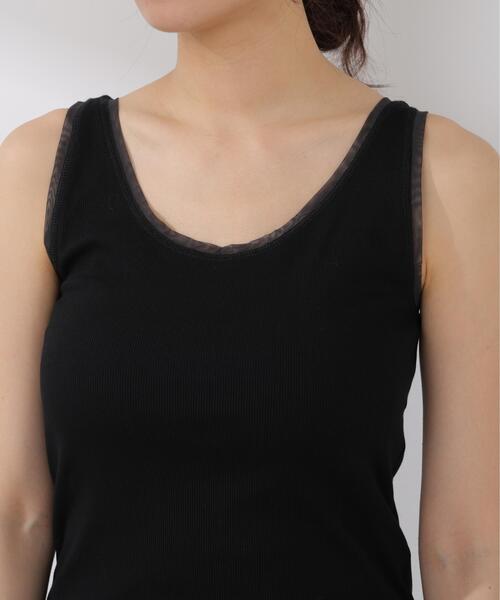 PROPORTION BODY DRESSING(プロポーションボディドレッシング)の「チュールトリムタンクトップ / 1216160405(タンクトップ・レディース・ブラック/グレー系その他/ホワイト系その他・FREE)」の20枚目の写真