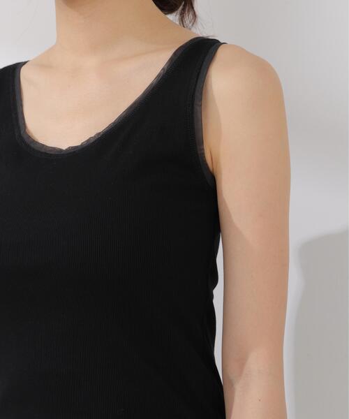 PROPORTION BODY DRESSING(プロポーションボディドレッシング)の「チュールトリムタンクトップ / 1216160405(タンクトップ・レディース・ブラック/グレー系その他/ホワイト系その他・FREE)」の19枚目の写真