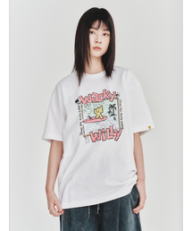 キキバカンスグラフィック半袖Tシャツホワイト