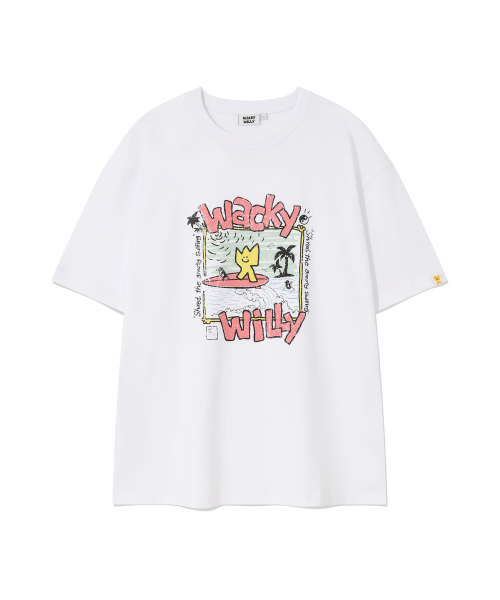 Wacky WiLLy（ワッキーウィリー）の「キキバカンスグラフィック半袖Tシャツホワイト（Tシャツ/カットソー・レディース・その他・SMALL/MEDIUM/LARGE/X-LARGE）」の2枚目の写真