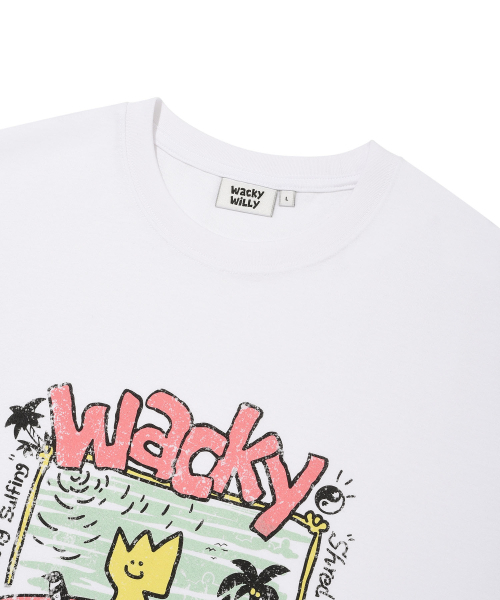 Wacky WiLLy（ワッキーウィリー）の「キキバカンスグラフィック半袖Tシャツホワイト（Tシャツ/カットソー・レディース・その他・SMALL/MEDIUM/LARGE/X-LARGE）」の4枚目の写真