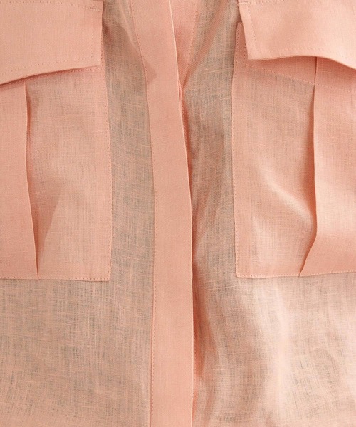 Chaos（カオス）の「Chaos(カオス)/ミュラリネンシャツ（シャツ/ブラウス・レディース・ダークブラウン/コーラル・FREE）」の18枚目の写真