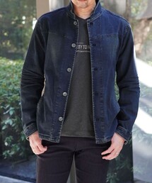 NICOLE selection（ニコルセレクション）の「ハイストレッチツイル＆ストレッチデニムシャツ（シャツ/ブラウス）」