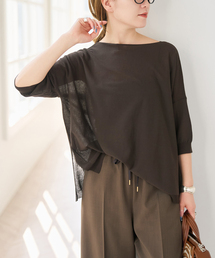 Spick & Span | 《接触冷感 / 》ICE FINE 5分袖ボートネックニット(ニット/セーター)