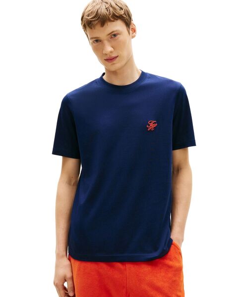 TOMMY HILFIGER(トミーヒルフィガー)の「スクリプトモノグラムスイムショップTシャツ(Tシャツ/カットソー・メンズ・ブルー/オレンジ/ネイビー/ホワイト/グリーン・MEDIUM/LARGE/X-LARGE/SMALL)」の4枚目の写真