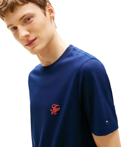 TOMMY HILFIGER(トミーヒルフィガー)の「スクリプトモノグラムスイムショップTシャツ(Tシャツ/カットソー・メンズ・ブルー/オレンジ/ネイビー/ホワイト/グリーン・MEDIUM/LARGE/X-LARGE/SMALL)」の10枚目の写真