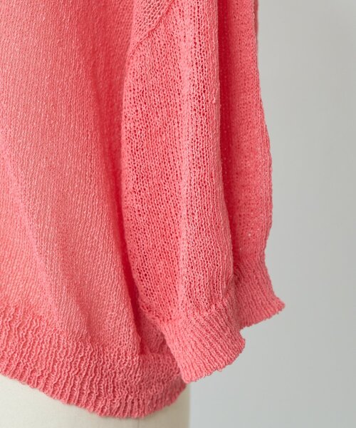 BEARDSLEY（ビアズリー）の「ペーパーヤーン前後ニット（ニット/セーター・レディース・ブルー/ピンク・FREE）」の13枚目の写真