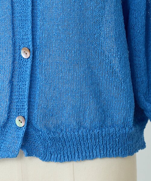 BEARDSLEY（ビアズリー）の「ペーパーヤーン前後ニット（ニット/セーター・レディース・ブルー/ピンク・FREE）」の7枚目の写真