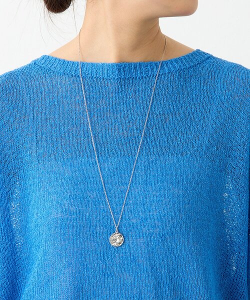 BEARDSLEY（ビアズリー）の「ペーパーヤーン前後ニット（ニット/セーター・レディース・ブルー/ピンク・FREE）」の4枚目の写真