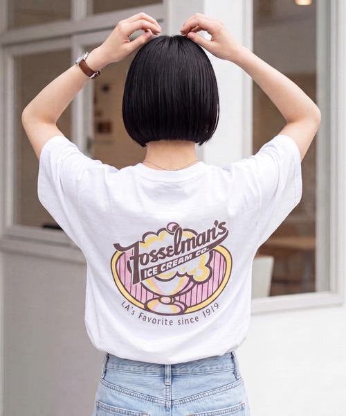 INNOCENT(イノセント)の「【T18】【FOSSELMAN'S ICE CREAM/フォッセルマンズアイスクリーム】FOSSELMAN'S ICE CREAM T-SHIRT(Tシャツ/カットソー・メンズ・ホワイト・X-LARGE/MEDIUM)」の1枚目の写真