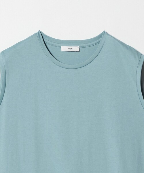 UNITED ARROWS(ユナイテッドアローズ)の「<ATON>ノースリーブ ドレス(ワンピース・レディース・ブラック/ライトブルー・02(38))」の10枚目の写真
