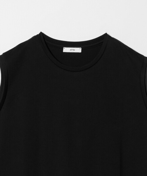 UNITED ARROWS(ユナイテッドアローズ)の「<ATON>ノースリーブ ドレス(ワンピース・レディース・ブラック/ライトブルー・02(38))」の6枚目の写真
