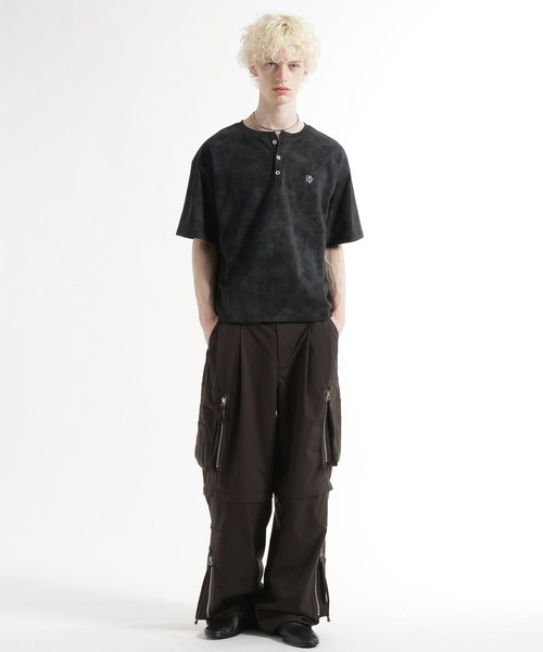 HARE(ハレ)の「ピグメントロゴヘンリーカット(HARE)(Tシャツ/カットソー・メンズ・ブルー/ブラック/グレー/レッド/ホワイト・SMALL/MEDIUM/X-SMALL)」の12枚目の写真