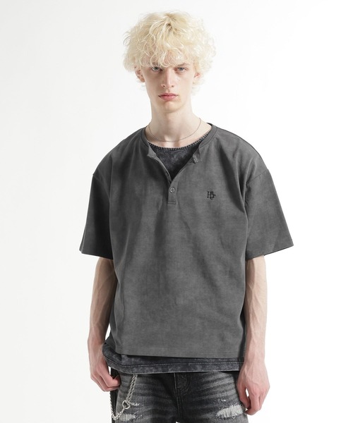 HARE(ハレ)の「ピグメントロゴヘンリーカット(HARE)(Tシャツ/カットソー・メンズ・ブルー/ブラック/グレー/レッド/ホワイト・SMALL/MEDIUM/X-SMALL)」の19枚目の写真
