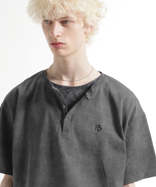 HARE(ハレ)の「ピグメントロゴヘンリーカット(HARE)(Tシャツ/カットソー・メンズ・ブルー/ブラック/グレー/レッド/ホワイト・SMALL/MEDIUM/X-SMALL)」の20枚目の写真